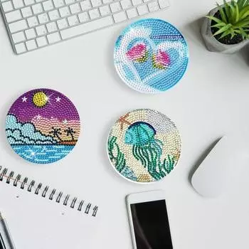 8шт алмазная живопись подставки 5D океанские художественные наборы для взрослых и детей простой в эксплуатации набор для алмазной живописи своими руками B