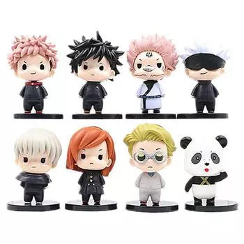 8шт аниме фигурки Q версия ПВХ фигурку аниме модель игрушки куклы 7CM