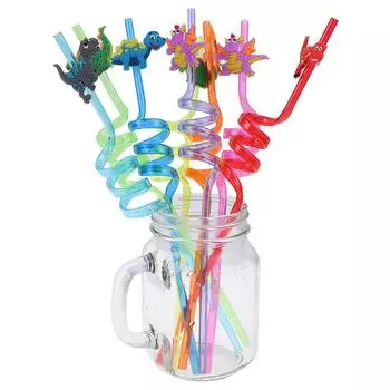 8шт динозавр пластиковые соломинки для питья барные соломинки для детей день рождения декор