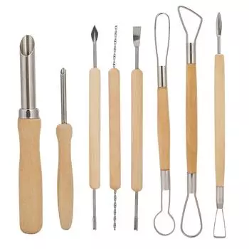 8шт глиняная резьба, скульптура, керамика, керамика, ремесло, набор инструментов для моделирования, товары для рукоделия ручной работы