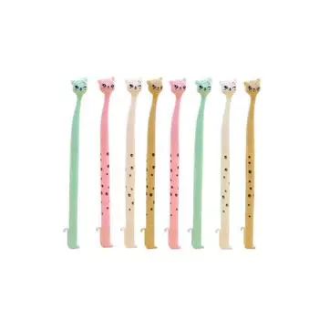 8шт/комплект быстросохнущие чернила гелевые ручки набор для плавного и быстрого письма мультяшный кот гелевые ручки милые ручки