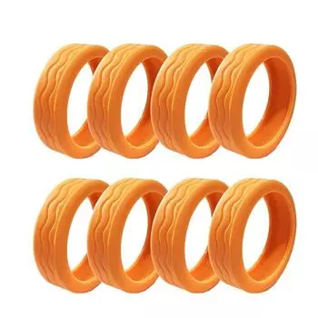 8шт/комплект силиконовые чехлы на колеса багажа с бесшумным звуком тележка ящик ролики чехол для багажа orange-8pcs