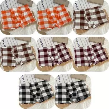 8шт мужские сетчатые трусы нижнее белье трусики дышащие шорты трусики удобное нижнее белье сексуальные боксеры трусы L коричневый/чёрный