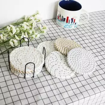 8шт Nordic Ins водонепроницаемый влагопоглощающий и нескользящий подстаканник и коврик для миски с подставкой подходит для обеденного стола кофейный коврик