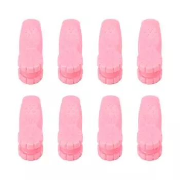 8шт. Пластиковый зажим для акупрессуры между большим и указательным пальцами при мигрени розовый