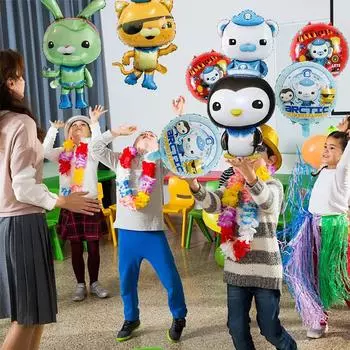 8шт украшения из фольгированных шаров на тему октонавтов для детей