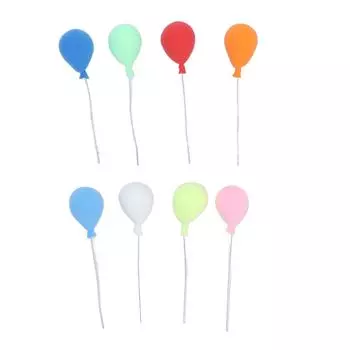 8шт. Воздушные шары для кукольного домика Мини 1:12 цветных пенопластовых изысканных декоративных аксессуаров для бонсай