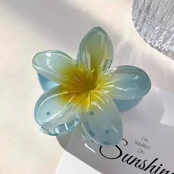 8СМ Бохо Градиент Большая Цветок Акриловая Заколка для Волос для Женщин Милые Зажимы для Волос Краб Зажим Заколки Гавайские Головные Уборы Аксессуары