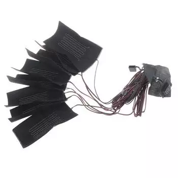 8в1 USB-грелка для одежды с 3 передачами, регулируемая температура, электрическая нагревательная пластина, грелка для жилета, куртки