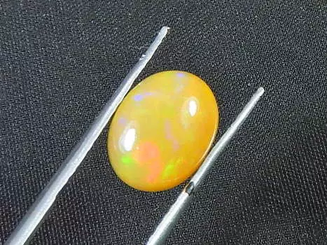 8X10 MM натуральный эфиопский огненный опал Вело овальный лечебный кристалл россыпью драгоценный камень SK-3216