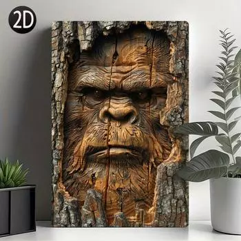 8x12 (20х30см) Настенный знак Bigfoot из 100% алюминия: Прочный, влагостойкий, на 32% более устойчив к изгибу белый