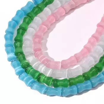 8x15 мм 1 полоска/пакет бамбуковый узел в форме кошачьего глаза cDIY браслет ожерелье серьги ювелирные аксессуары 8x15mmm 1Str/bag