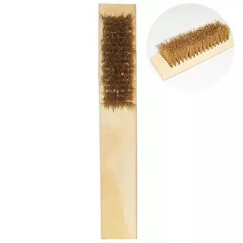 8x17 рядов, деревянная ручка, латунная проволочная щетка, медная щетка для промышленных устройств, щетка для очистки поверхности/внутренней полировки, шлифования