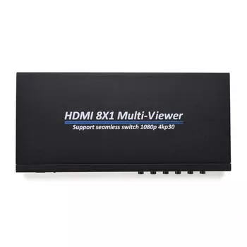 8x1 HDMI 4K Quad Multiviewer Разделитель экрана на 8 экранов с плавным переключением чёрный