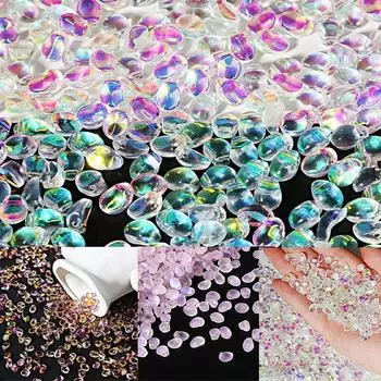 8x6 мм 50 шт./упак. чешские стеклянные бусины с каплями воды, стеклянные бусины, аксессуары для изготовления ювелирных изделий, фурнитура для ювелирных изделий, сделай сам, лепестки тюльпана, ожерелье, серьги 8x6mm 50PCS/Pack