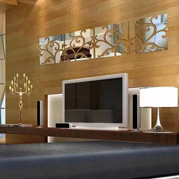 8x8 дюймов акриловые зеркальные панели наклейка наклейка пленка серебро