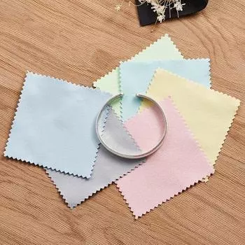 8X8 см цветная чистящая полировальная салфетка мягкая чистая салфетка для протирки ювелирных инструментов*100 синий