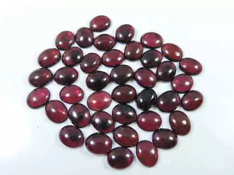 8X9MM натуральный красный гранат овальный кабошон россыпью драгоценный камень 40 шт лот RQ-1550