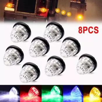 8x 24 В водонепроницаемые светодиодные боковые габаритные огни, индикаторы поворотов, габаритные огни, задние габаритные огни для грузовиков, прицепов, фургонов