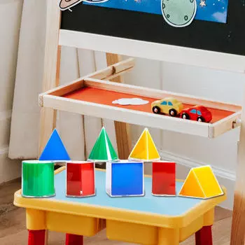 8x 3D Геометрические тела Формы Поверхность Площадь Объем Демонстратор,Математические игрушки Манипуляции