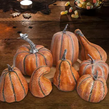 8x искусственных тыкв, декоративная пена, имитация осеннего урожая для фестиваля