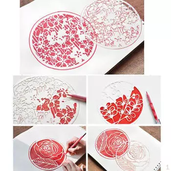 8x Многофункциональный шаблон для рисования, линейка, трафарет, принадлежности для рукоделия