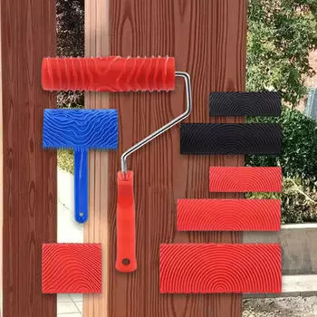 8x Набор инструментов для рисования с имитацией текстуры дерева, многоразовая краска, похожая на террасу