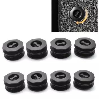8x универсальные зажимы для автомобильного напольного коврика, держатели, рукава, черные автозажимы для крепления ковров, зажимы, автомобильные аксессуары чёрный