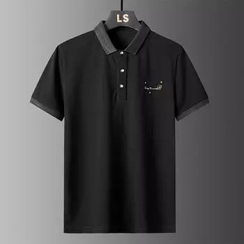 8XL Большая мужская рубашка поло плюс толстый лацкан Fat Man Хлопковая футболка с короткими рукавами