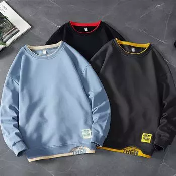 8XL Большие размеры Модный свитер Мужской осенне-зимний свитер Мужские топы больших размеров Одежда для пар Спортивные свободные пуловеры M темно серый