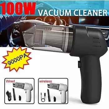 9000Па 100 Вт Беспроводной автомобильный пылесос Мини-автомобильный пылесос Авто и Дом Аккумуляторный пылесос Ковер Воздуходувка белый