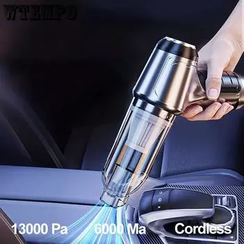 9000Pa Беспроводной автомобильный пылесос Ручной авто беспроводной мини портативный пылесос для автомобиля Домашний рабочий стол Очистка клавиатуры 9000pa белый