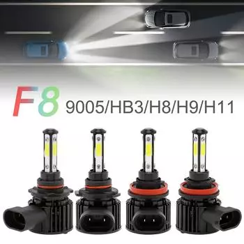 9005/HB3 H8/H9/H11 Комбинированные светодиодные лампы высокой яркости 6000K Белые светодиодные лампы для мини-автомобилей