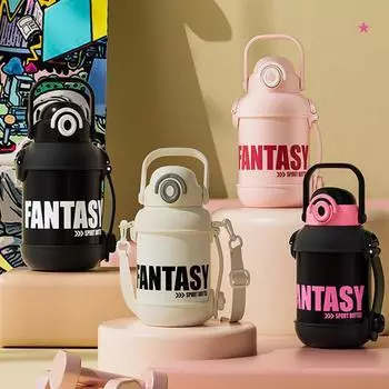 900 мл большой емкости двойной термос для напитков из нержавеющей стали 316 портативный портативный соломенной изоляцией для путешествий на открытом воздухе термальная чашка для воды 900ml