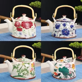 900 мл чайник большой керамический емкость фарфоровый чайник с фильтром для воды китайский чайник кунг-фу чайная утварь посуда для питья чайник зеленый чай