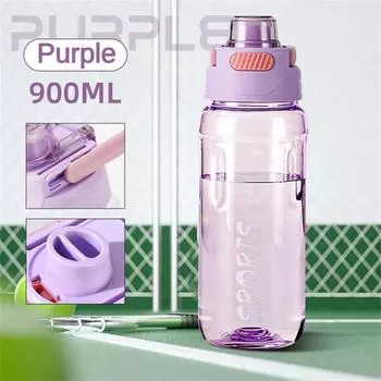 900 мл портативный большой емкости спортивный чайник красивый прочный открытый фитнес-стаканы с высокой термостойкостью из пластика 900ML