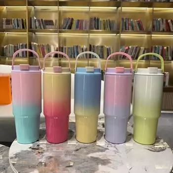 900 мл термосы, модная термокружка с ремнями, портативная уличная термокружка с термостойким покрытием, термосы 900ml