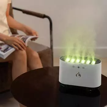 900 мл Увлажнитель с холодным паром, 6 насадок, увлажнитель воздуха, регулятор громкости, ультразвуковой увлажнитель, RGB-световой эффект для спальни, офиса, йоги белый