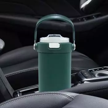 900 мл вакуумная чашка из нержавеющей стали, изолированная бутылка для воды, спортивная бутылка с двойными стенками, не содержит BPA, герметичная ручка, дизайн 900ML темно-зеленого