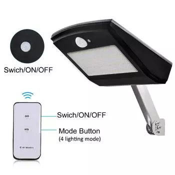 900lm Solar Lights Outdoor Wireless 48 led Adjustable Angle Motion Sensor Light Security Lighting Lamp For Garden Wall Yard warm white