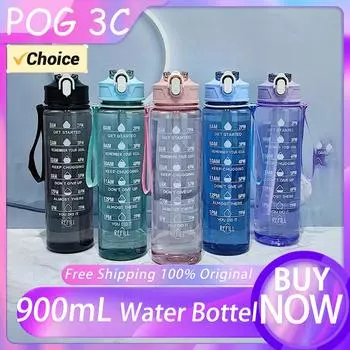 900 мл Посуда Большая Вместимость Спортивная Бутылка для Воды Защищенная от Проливания Цветная Чашка для Питья На Открытом Воздухе Путешествия Портативная Тренажерный Зал Фитнес Кувшины 900mL