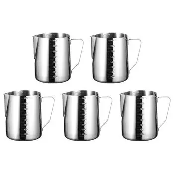 900 мл кувшин для вспенивания молока из нержавеющей стали со шкалой молочный питчер для кухни кафе