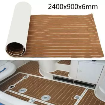 900x2400x6 мм EVA пена тиковый коврик для палубы лодки коричневый палубный лист яхта противоскользящий коврик самоклеящийся коврик для автомобиля