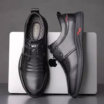 9098 manufacturer men s casual leather shoes men s genuine leather business men s breathable men s leather shoes black work commute 38