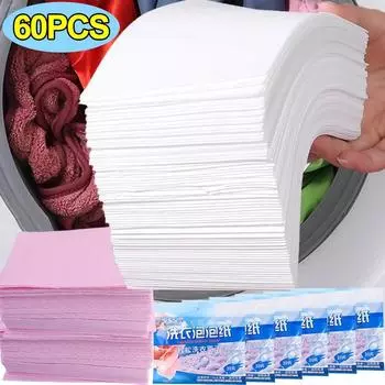 90/30 шт. Таблетки для стирки, сильный стиральный порошок, хозяйственное мыло, листы для чистки одежды в стиральной машине, моющее средство, пузырчатая бумага