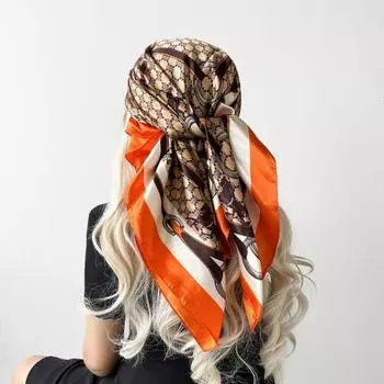 90 * 90 см летний женский новый средний и длинный шарф шаль дышащий солнцезащитный модный универсальный премиум шелковый шарф 90*90CM