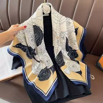 90 * 90 см новый квадратный шарф многофункциональный декоративный модный шарф двойного назначения шаль носить солнцезащитный крем зима тепло 90*90cm