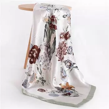 90 * 90 см новый шелковый шарф женский весенне-летний декоративный шарф солнцезащитный дорожный платок осенне-зимний шарф тонкий выпуск 90*90cm