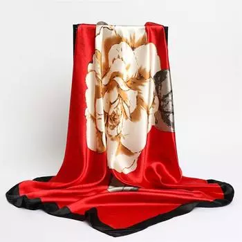 90 * 90 см новый шелковый шарф женский весенне-летний декоративный шарф солнцезащитный дорожный платок осенне-зимний шарф тонкий выпуск 90*90cm