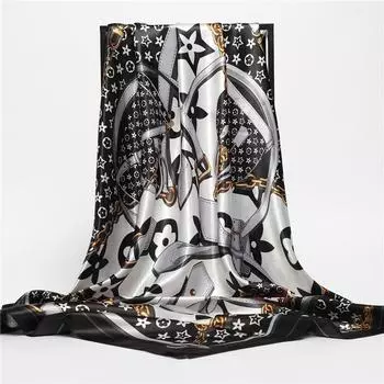 90 * 90 см новый шелковый шарф женский весенне-летний декоративный шарф солнцезащитный дорожный платок осенне-зимний шарф тонкий выпуск 90*90cm